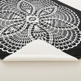 Doily Art Sherpa Blanket Deken