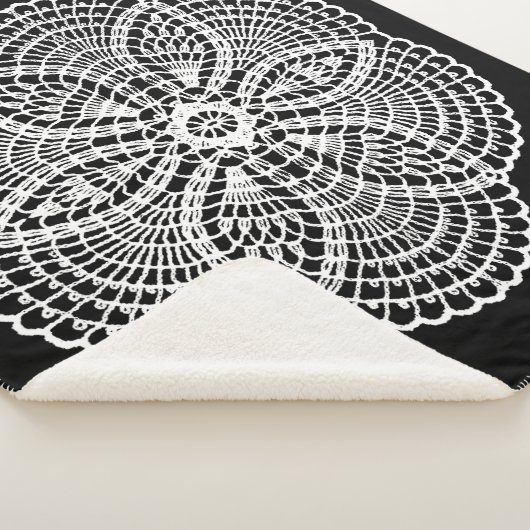 Doily Art Sherpa Blanket Deken (3/4)