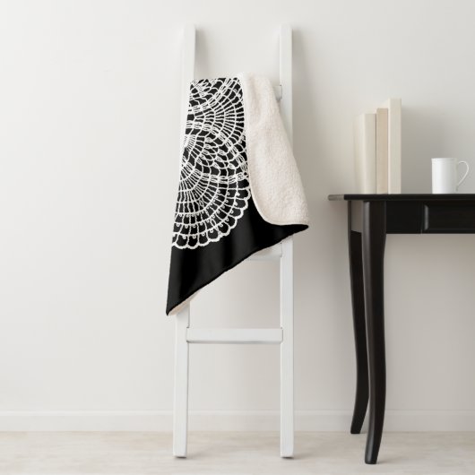 Doily Art Sherpa Blanket Sherpa Deken (In situ)