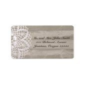  Doily & Barn Wood Adreslabel Etiket (Voorkant)
