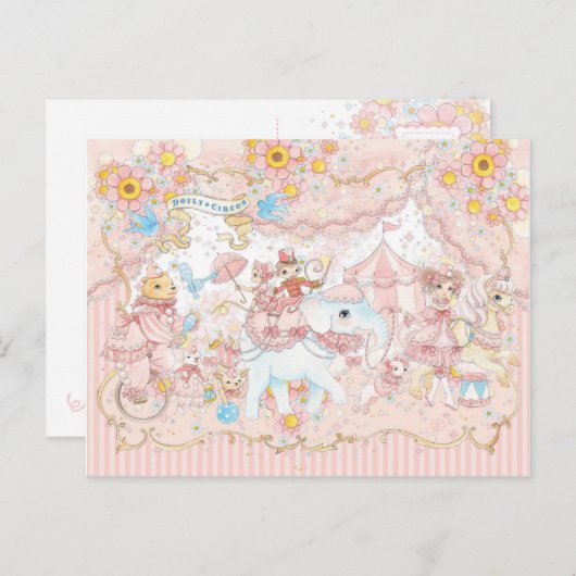 Doily Circus Briefkaart (Voorkant / Achterkant)