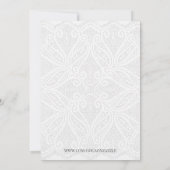 Doily en Waterverf bloemen bruiloft Kaart (Achterkant)