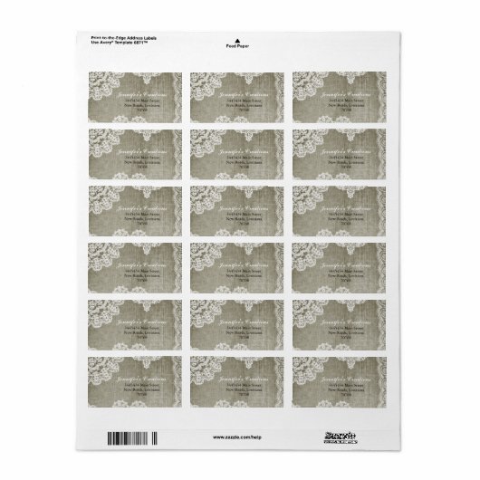 Doily Etiket (Full Sheet)