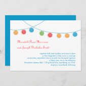 Doily Garland Wedding Invitation Kaart (Voorkant / Achterkant)