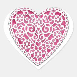 Doily Heart Hart Sticker