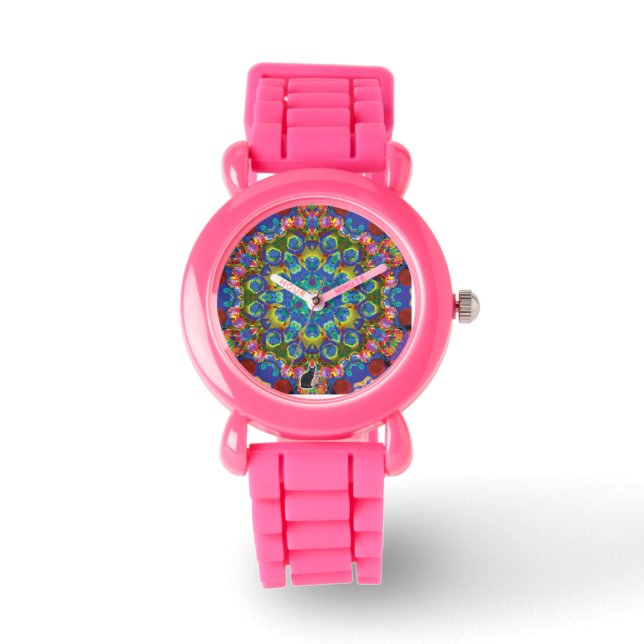 Doily Kaleidoscoop Horloge (Voorkant)
