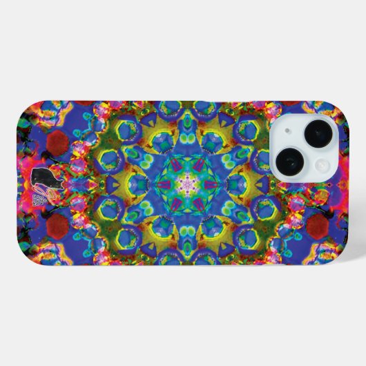 Doily Kaleidoscope iPhone Case (Achterkant (horizontaal))