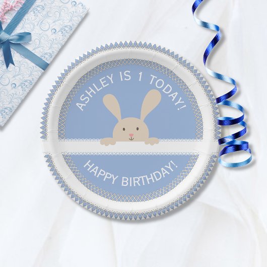 Doily Light Blue Papieren Bordje