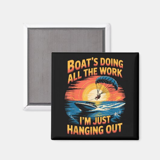 Doing All The Work Parasailer Paragliding Parasail Magneet (Voorkant / Achterkant)