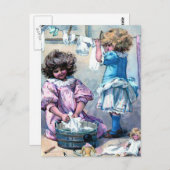Doing Doll Laundry Briefkaart (Voorkant / Achterkant)