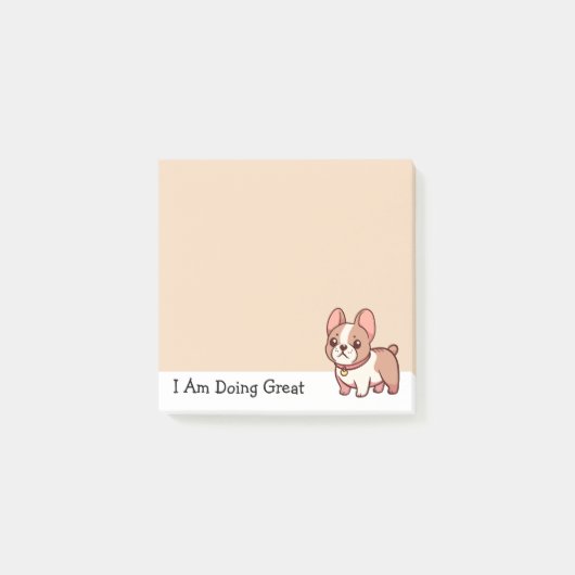 Doing Great French Bulldog Post-it® Notes (Voorkant)