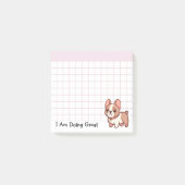 Doing Great French Bulldog Post-it® Notes (Voorkant)