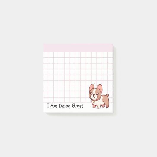 Doing Great French Bulldog Post-it® Notes (Voorkant)