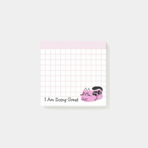 Doing Grote Roze Doodle Kat Post-it® Notes