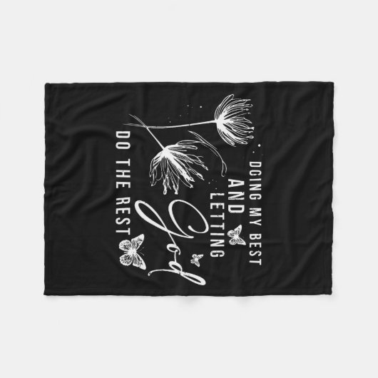 Doing My And Letting God Do The Rest, Bible Quote  Fleece Deken (Voorkant (Horizontaal))