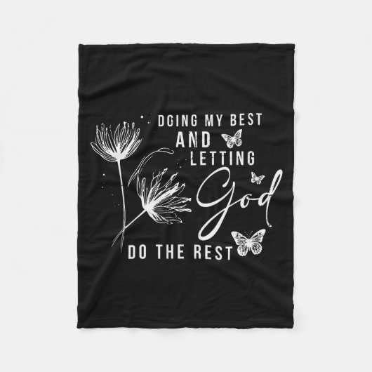 Doing My And Letting God Do The Rest, Bible Quote  Fleece Deken (Voorkant)