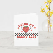 Doing My Berry Strawberry Motivation Insred Groovy Kaart (Gele Bloem)