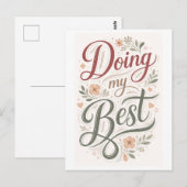 "Doing My Best" Briefkaart (Voorkant / Achterkant)