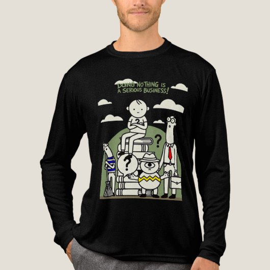 Doing Nothing Is Serious Business Funny Procrastin Tri-Blend Shirt (Voorkant volledig)
