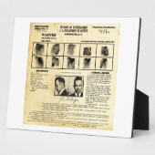 DOJ Identificatiebevel 1217 John Dillinger Fotoplaat (Zijkant)