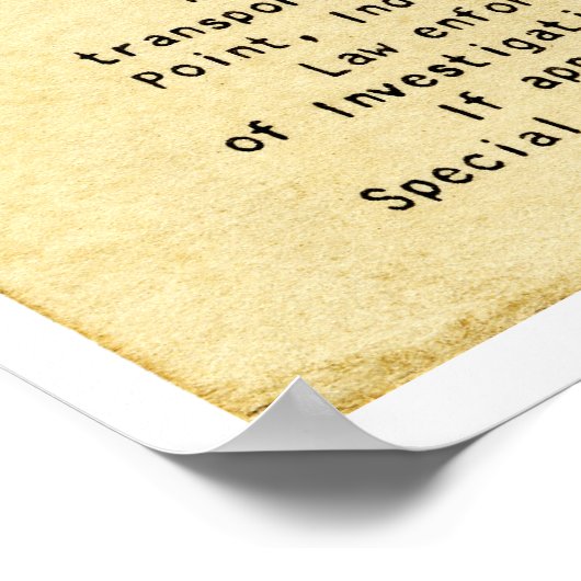 DOJ Identificatiebevel 1217 John Dillinger Poster (Hoek)