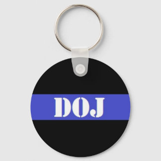 DOJ Thin Blue Line Law Enforcement Sleutelhanger