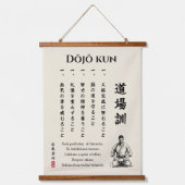 Dojo Kun – The Five Precepts of Karate Hangend Wandkleed (Voorkant)