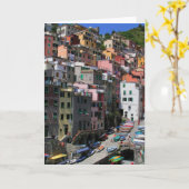 Dok bij Wenskaart Riomaggiore Kaart (Gele Bloem)