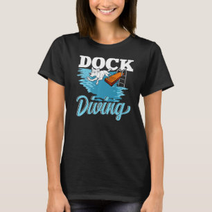 Dok Diving Dog Jumping in Water Dog Love Premium T-shirt
