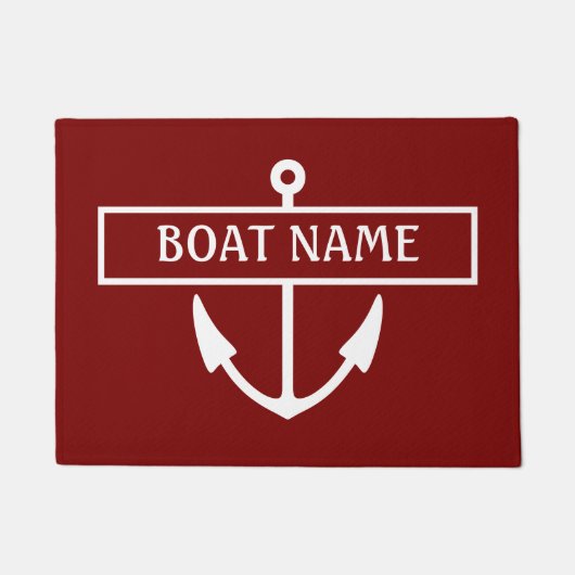 Dokmat voor bootnaam deurmat (Voorkant)