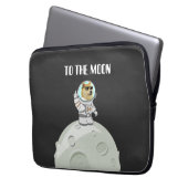 Dokoetsvlees naar de maan grappige zwarte astronau laptop sleeve (Voorkant Links)