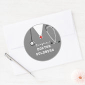 Dokter Afstudeercadeau Ronde Sticker (Envelop)