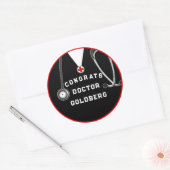 Dokter Afstudeercadeau Ronde Sticker (Envelop)
