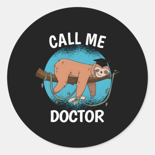 Dokter Afstuderen Bel me dokter Ronde Sticker (Voorkant)