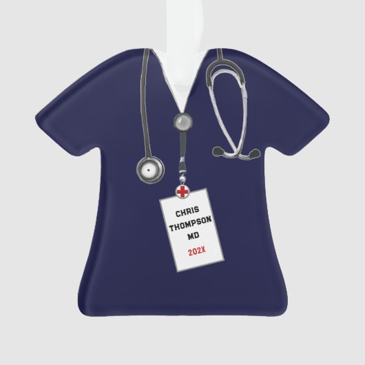 Dokter Afstuderen Keepsake 2024 Ornament (voorkant)