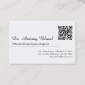 Dokter Arts Scan QR-code voor afspraak Visitekaartje (Voorkant)
