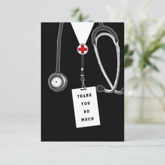 Dokter Bedankkaart (Staand voorkant)