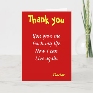 Dokter bedankt kaarten