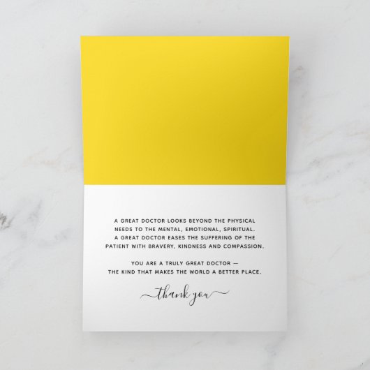 Dokter Bedankt, stel je meer dokters voor als u da Bedankkaart (Binnen)
