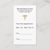 Dokter Benoeming Budget Bulk Visitekaartjes Afsprakenkaartje (Voorkant)
