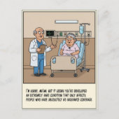 Dokter brengt slecht nieuws aan patiënt beterschap briefkaart (Voorkant)