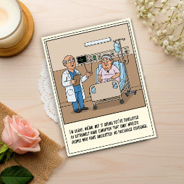 Dokter brengt slecht nieuws aan patiënt beterschap briefkaart