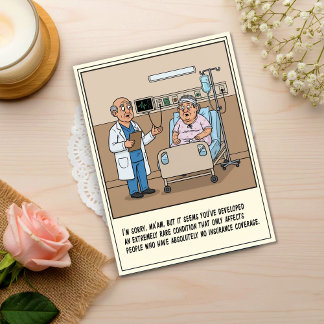 Dokter brengt slecht nieuws aan patiënt beterschap briefkaart