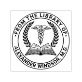 Dokter Caduceus 2LR Naam van het boek Zelfinktende Stempel (Design)