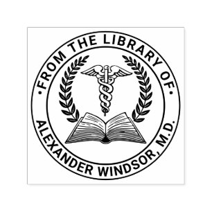 Dokter Caduceus 2LR Naam van het boek Zelfinktende Stempel