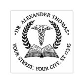 Dokter Caduceus 2LR Naam van het boek Zelfinktende Stempel (Design)