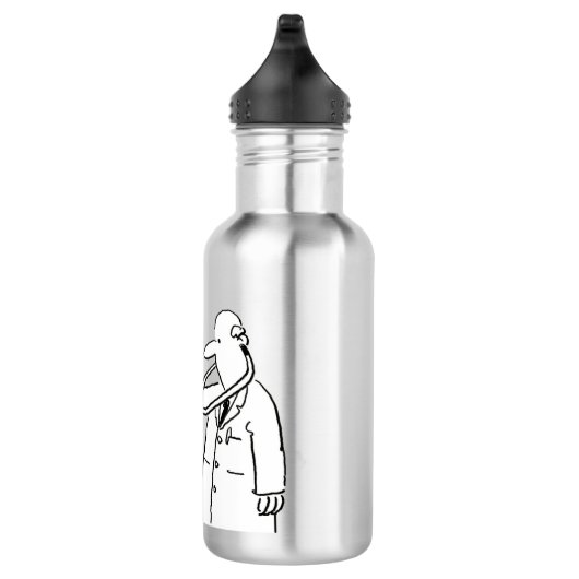Dokter die zijn stethoscoop in Feet gebruikt. Grap Waterfles (Rechts)