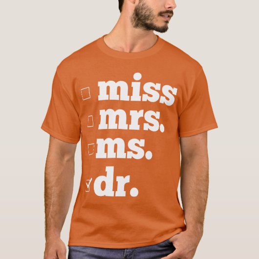 Dokter Dr PhD Promovendus vintage T-shirt (Voorkant)