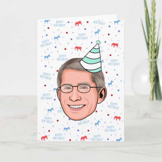 Dokter Fauci Verjaardag Kaart (Voorkant)