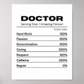Dokter Gepassioneerd Vastberaden Werk Poster (Voorkant)